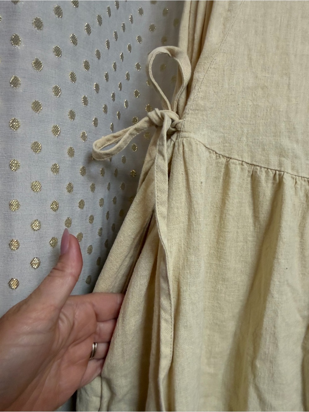 Madeline Cotton-Linen Midi Dress - Picture 3 of 7